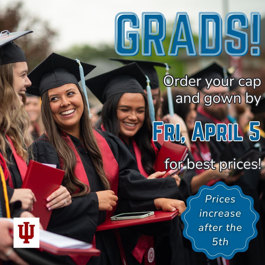 📢 Hey Grads! Order your cap and gown before Friday, April 5, 2024 to get the best prices! After this the prices will increase. Check the link for more information! 🔗 buff.ly/3QiCsGS