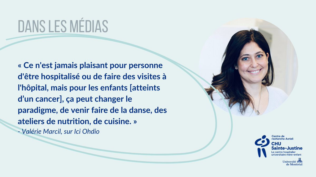 Projet VIE : accompagner les enfants atteints d’un #cancer grâce à une équipe multidisciplinaire en santé – un programme du CHU Sainte-Justine bientôt élargi à tout le Québec. tinyurl.com/4b6r29ub