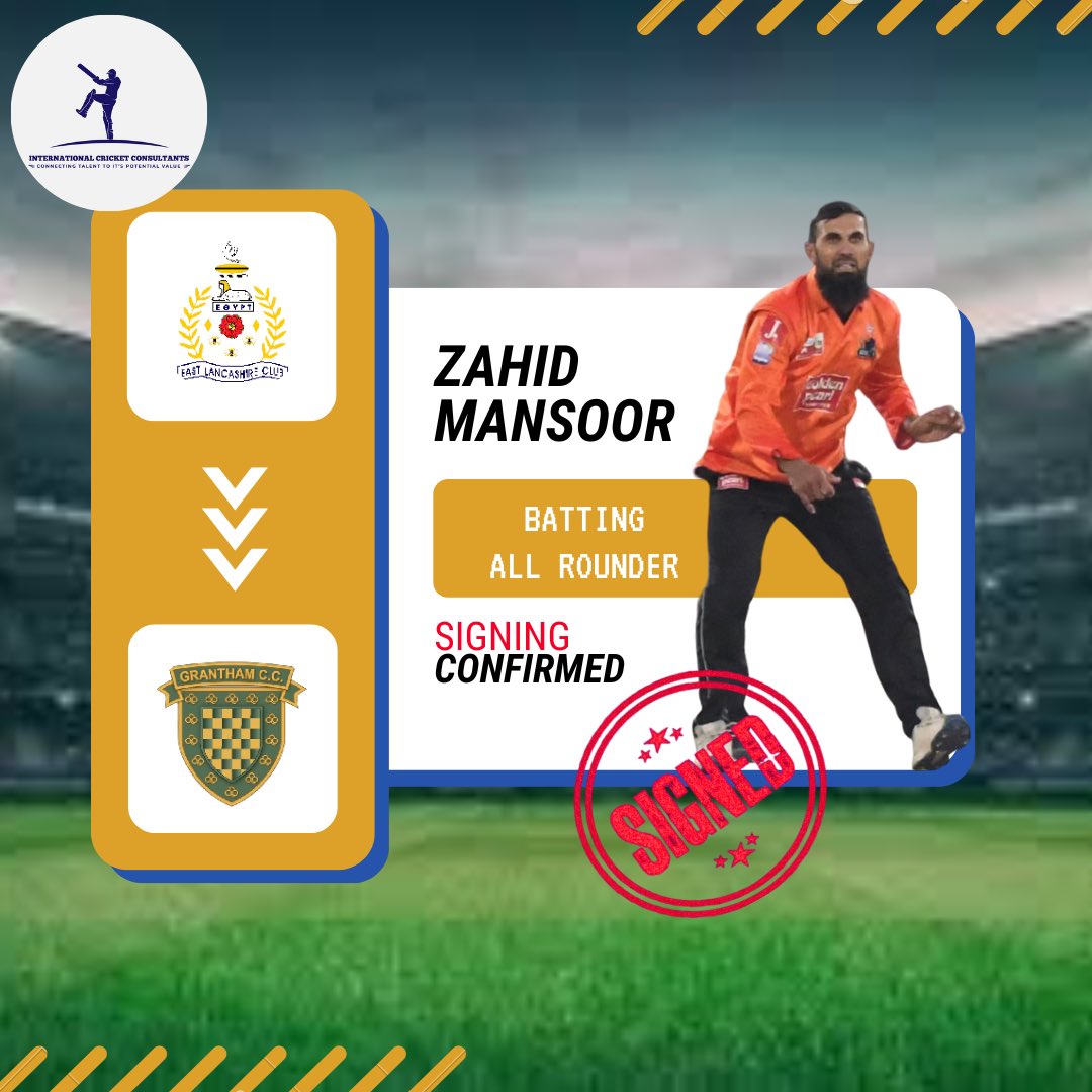 We start off with Zahid Mansoor scored heavily in the Lancashire League scoring overall including sub pro matches over 2000 Runs and taking 100 wickets in 2023. A legend of a player and Granham CC have snapped him up in the Lincolnshire Premier League.