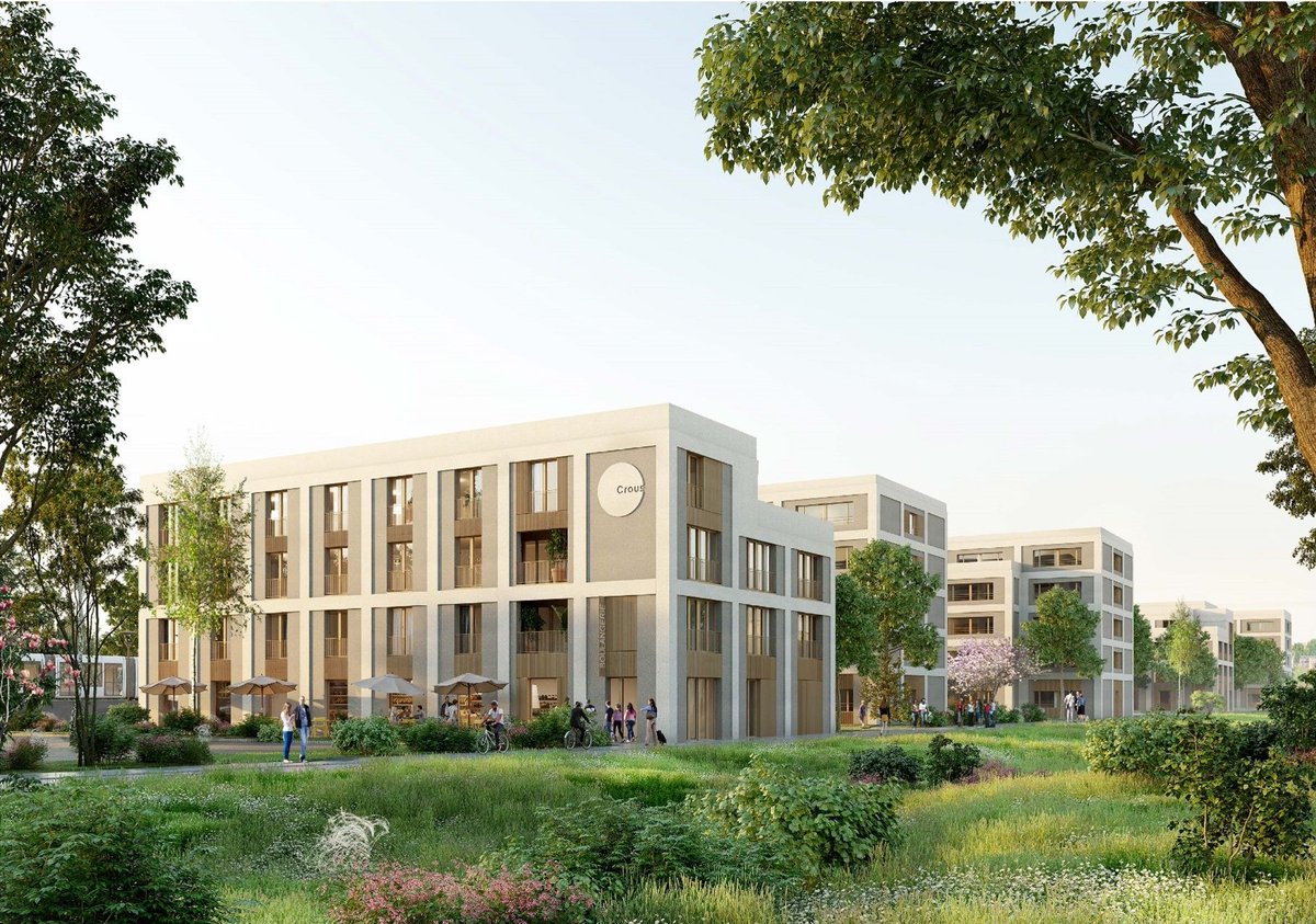 BouyguesBat_SE's tweet photo. [#Chantier] @BouyguesBat_SE et @LinkCity vont construire 690 logements étudiants près du campus Porte des Alpes à Bron avec The Boost Society, @VilogiaGroupe et le @CrousLyon ! 18 mois de travaux sont prévus pour donner vie à ce campus prometteur qui sera livré à la rentrée 2025. https://t.co/eR22zXva6f