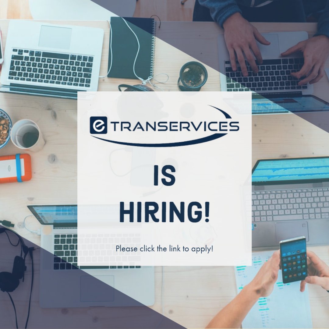 We’re #hiring a Remote SQL DBA! 💻 💼 Learn more about the position and apply now at etranservices.com/our-careers/

#SQLDBA #RemoteJobs #JobAlert #MicrosoftSQL