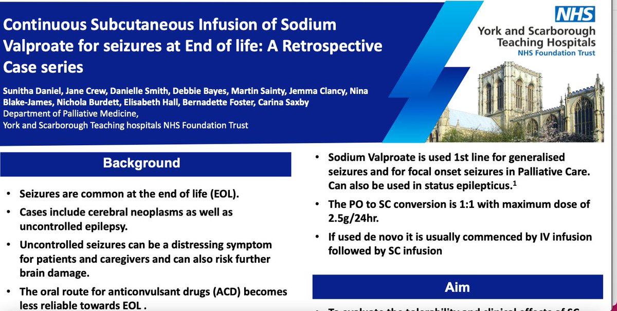 Do check out ur poster @PCCongress #PCC2024 Continuous Subcutaneous Infusion of Sodium Valproate for seizures at End of life: A Retrospective Case series @DebbieBayes @YSTeachingNHS @YorkResearch @SaintyMartin @jem_clancy @MD_karenstone @MYDeputyCNurses