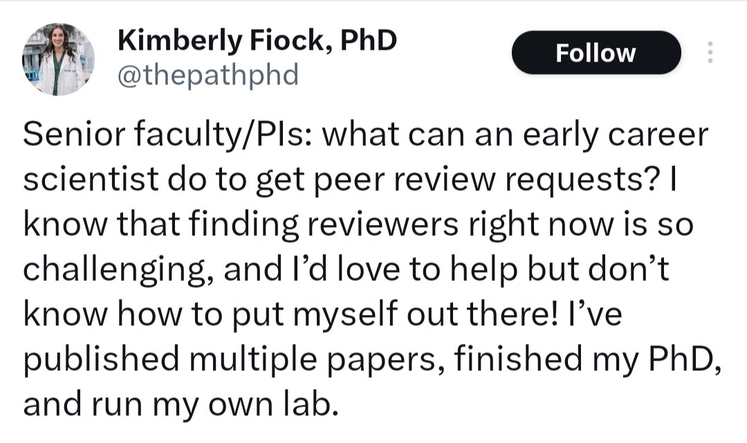 If you have immunology expertise & a desire to review papers then please reach out to me, & I'll add you to our list for @discovimmunol I think more junior people are often closer to the nitty gritty of experiments, so can offer insights that many senior people can't. My email.