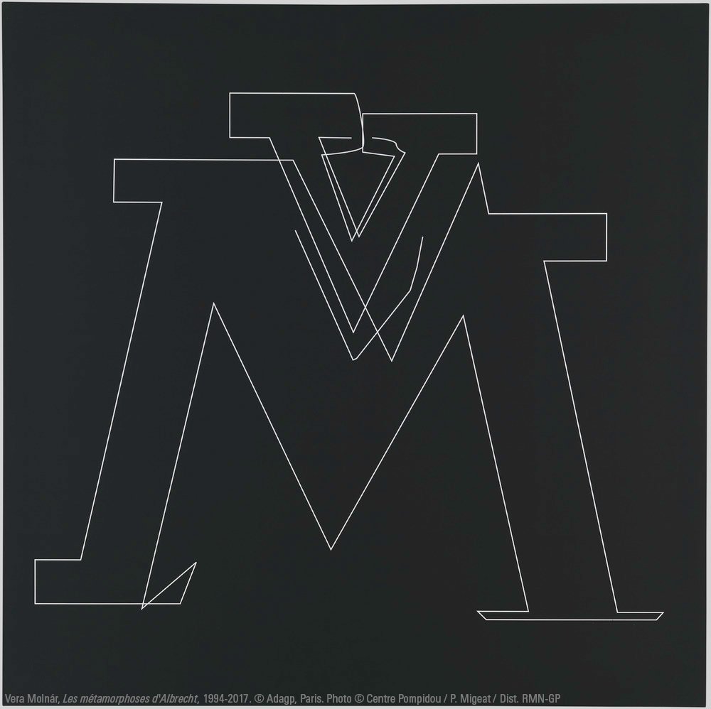 CentrePompidou's tweet image. D'Albrecht Dürer à Vera Molnár 👀
Dans « Les métamorphoses d'Albrecht », Vera Molnár utilise un logiciel de morphing, pour transformer, non sans auto-ironie, le célèbre monogramme d'Albrecht Dürer en le sien !
Visitez l'#ExpoVeraMolnár jusqu'au 26 août 👉bit.ly/Expo_VeraMolnár