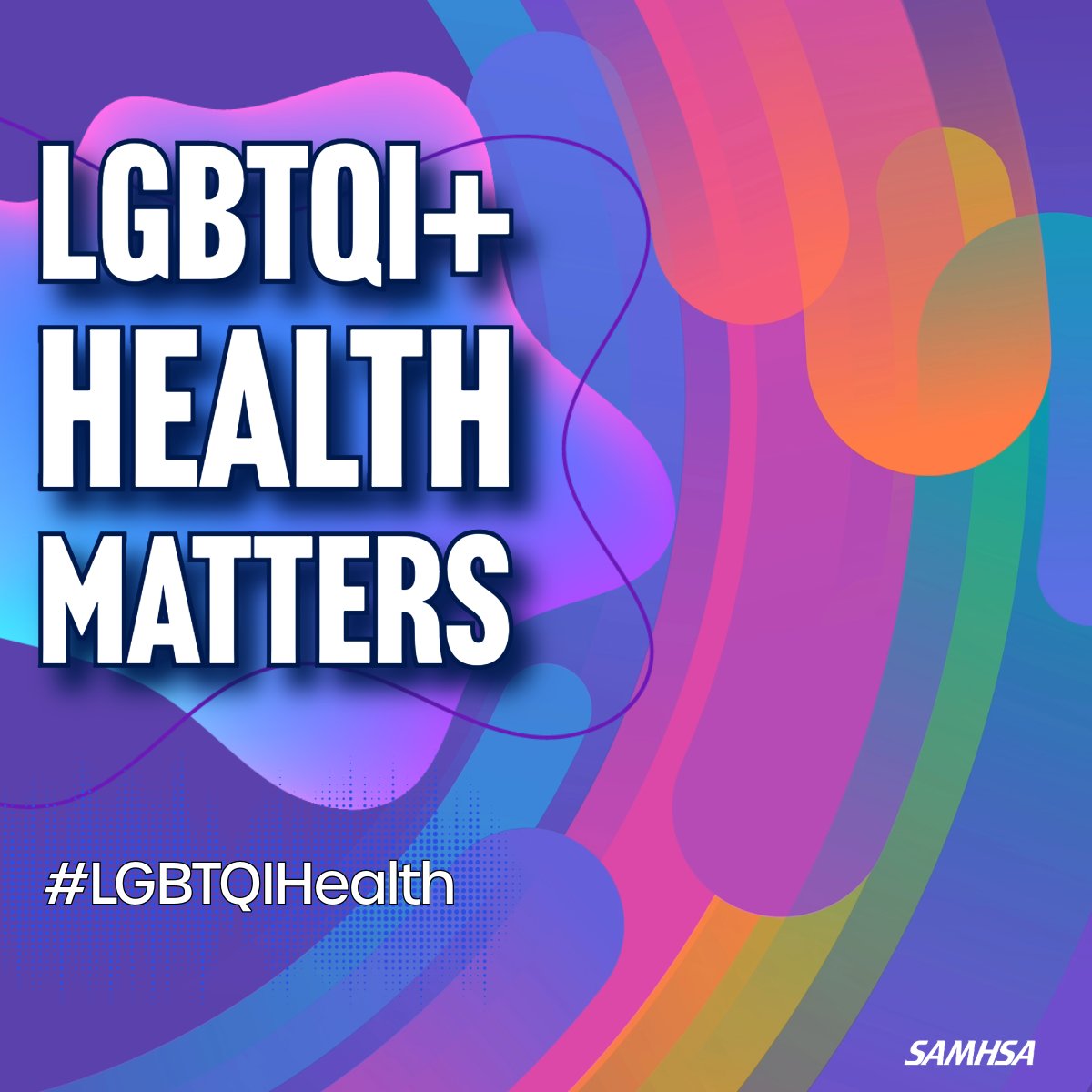 We celebrate and remain committed to support the health and well-being of #LGBTQI+ communities. Find helpful resources and learn about SAMHSA's Center of Excellence on LGBTQI+ Behavioral Health Equity: lgbtqequity.org #LGBTQIHealthAwarenessWeek #LGBTQIHealth
