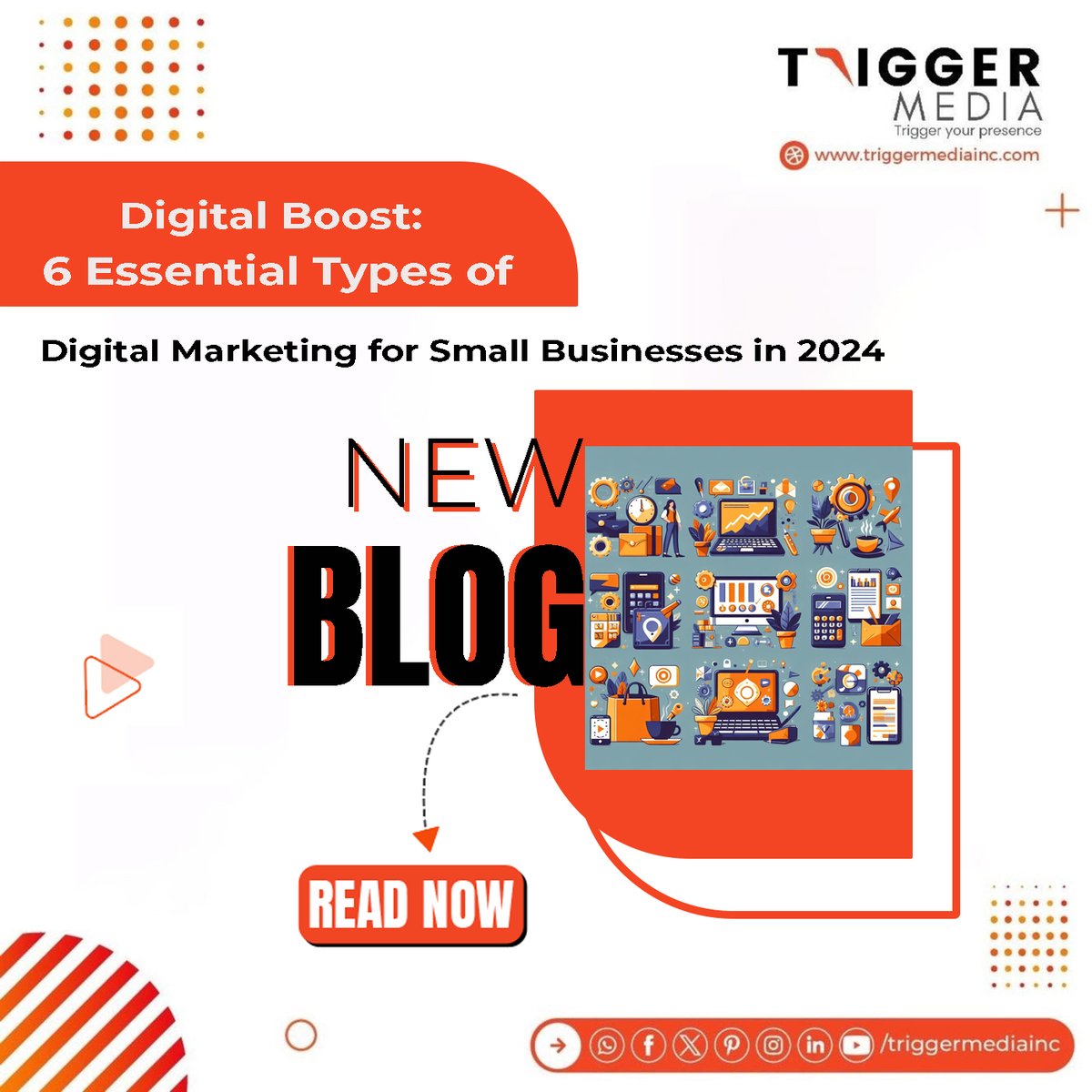 TriggerMediaInc's tweet photo. Unlocking Digital Potential: Elevate Your Small Business with 6 Essential Marketing Strategies. Discover the secrets to success in 2024! π‘π Read the blog π https://t.co/hvjDuJ5LXj
#DigitalBoost #SmallBizMarketing #TriggerMediaInc #LetsChat #DigitalMarketingTips #LetsChat https://t.co/8F9uMsANvz