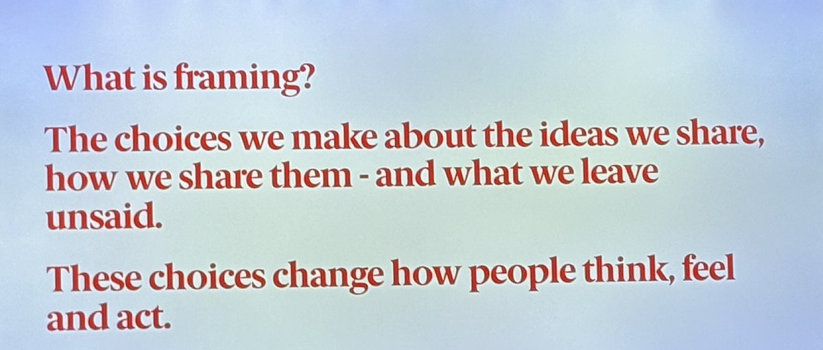 What can we do to transform public thinking about social care? With colleagues from across the sector today including @LGAcomms @1adass @socfuture @HealthFdn @FrameWorksInst to do some practical work on this today. First session about the importance of framing #Communications