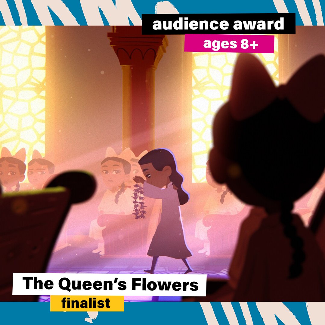 In the running for the audience award chosen by viewers ages 8+: The All-Minal by Nick Edwards (United States), The Queen's Flowers by Ciara Leinaala Lacy (United States), and Head in the Clouds by Rémi Durin (France, Belgium) #nyicff2024 #nyicffawards
