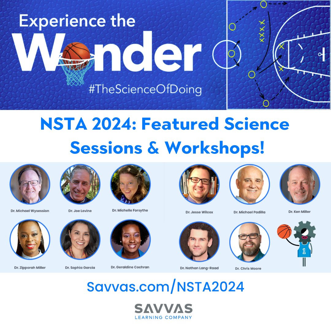 NSTA 2024 attendees! #ExperienceScience with Our All-Star Savvas Team! Browse all of our featured sessions and workshops this week: Savvas.com/NSTA2024 #SciEd #TheScienceofDoing #NSTASpring24 @NSTA