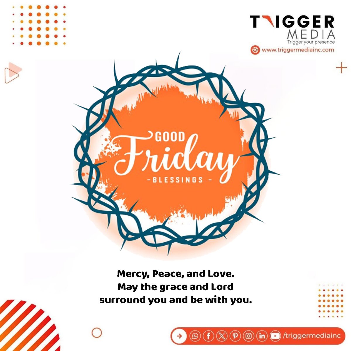 TriggerMediaInc's tweet photo. May the glory of our Savior strengthen you and may His graces shine upon you on Good Friday and always! Have a blessed Good Friday! #GoodFriday #digitalmarketing #advertising #branding #seo #smo #ppc #TriggerMedia #TriggerMediaInc #TriggerYourPresence #LetsChat https://t.co/0KjILTDTRL