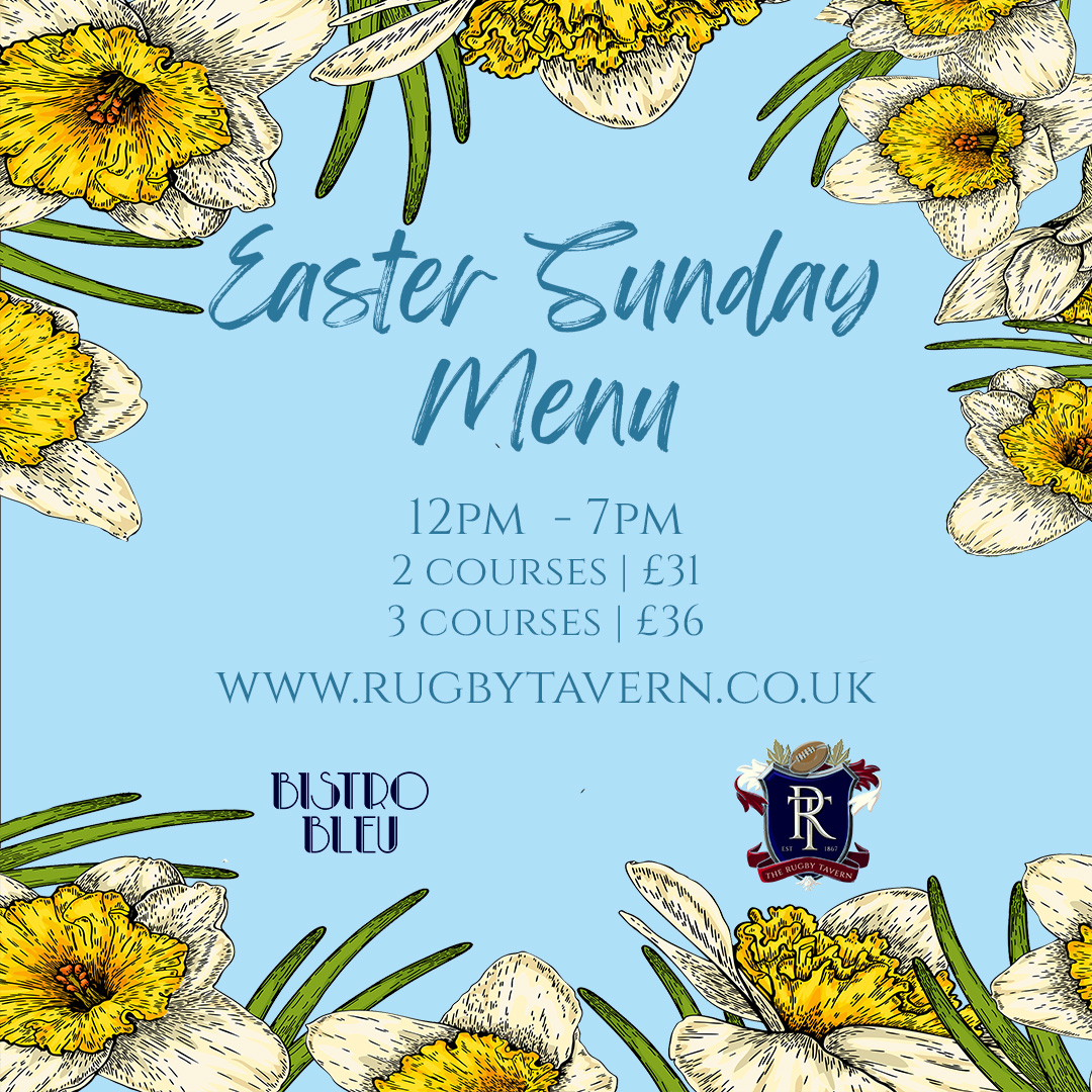 Need plans for Easter Sunday? Look no further!

The Bluebell | 12pm - 7pm
The Cow - 2 courses | £28 / 3 courses | £35
The Horseshoes - 2 courses | £28 / 3 courses | £35
The Rugby Tavern - 2 courses | £31 / 3 courses | £36
To make a reservation please visit berkeleyinns.co.uk