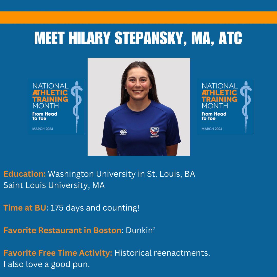 Meet Hilary! 
Hilary coordinates care for men’s lacrosse, and women’s cross country. We are so happy to have you on our staff. Thank you for all that you do!