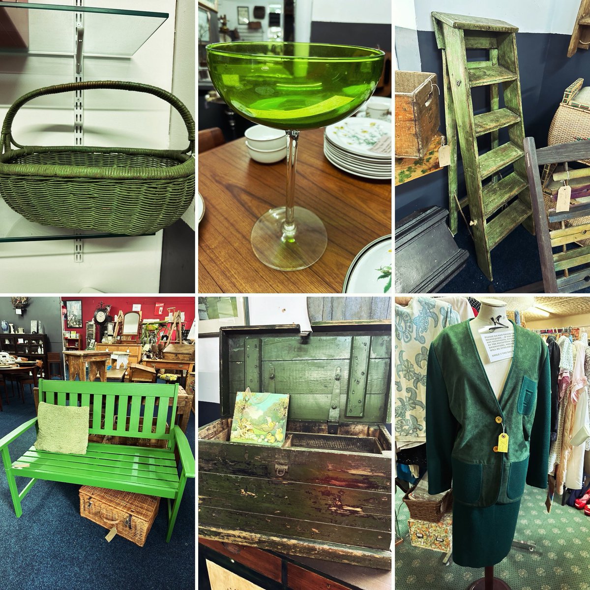 All things green……..
#green #chippygreen #greentheme #greenbench #gardenbench #gardensofinstagram #greenglass #vintageclothes #greenchest #chippygreenstepladders #greenbasket #astraantiquescentre #hemswell #lincolnshire