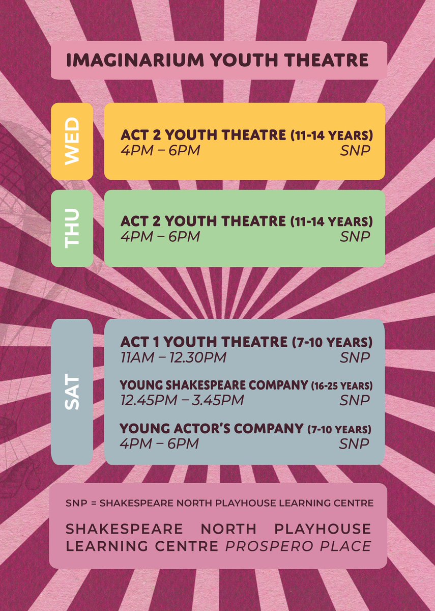 Imaginarium Youth Theatre at the @ShakespeareNP. For information on how to secure a place for yourself or your child please email julie@imaginariumtheatre.co.uk 😃 Kindly supported by @KnowsleyCouncil @ace_national @TaylorWimpey