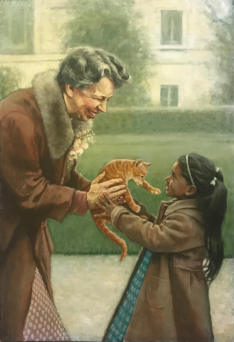 Here's the oil painting I did to illustrate my Patricia MacLachlan’s lovely story 'Hands' which appeared in ‘Our White House’ and which was acknowledged by the NCBLA on International Women's Day 2024 #WomensHistoryMonth, @pjlynchgallery @candlewickpress @patriciamaclachlan