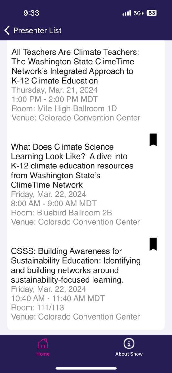 In Denver for @NSTA? Join me to learn about our @waOSPI #ClimeTime Network  (including free resources!) for K-12 climate learning and our @CSSSupervisors session is on the @SmithsonianScie BASE Framework.  #NSTASpring24 #ClimateEd #Sustainability