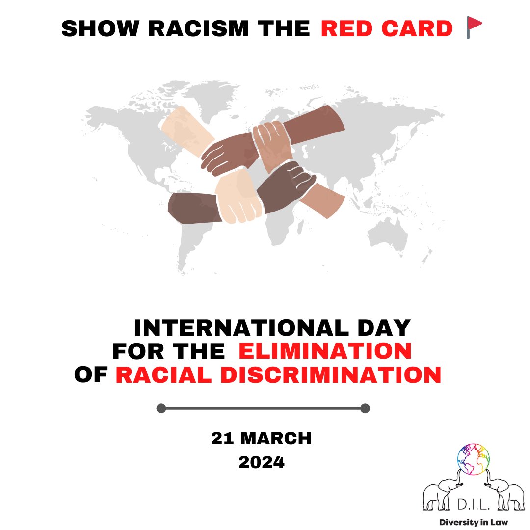 Diversity In Law stands against racial discrimination. SRTRC headed by @immigrationIRL has combatted discrimination in Ireland through education and sports. Let's unite, amplify minority voices, and strive for equality worldwide. #DiversityInLaw #EliminateRacialDiscrimination