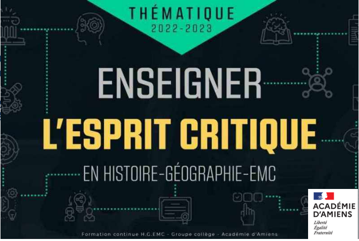 histgeo_edu_num's tweet image. [#UnJourUneAcadémie2024]
L'@AcAmiens a mis en ligne un espace ressources autour de l'enseignement de l'#EspritCritique en #HGEMC au collège:
✅outils numériques
✅séquences pédagogiques

👉histoire-geo.ac-amiens.fr/1328-enseigner…
@AmiensHg