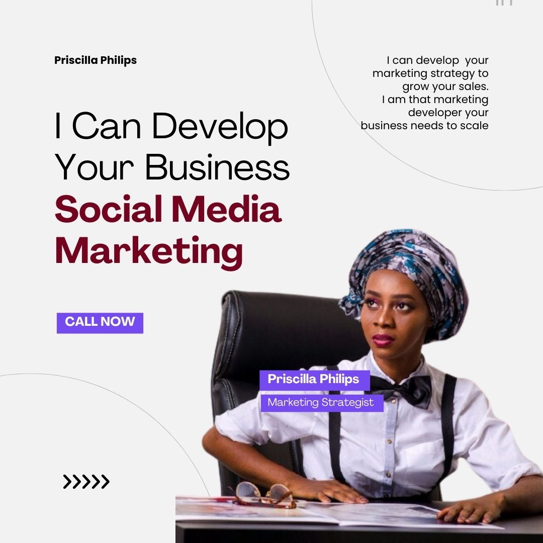 I can designate a marketing plan+ strategy to grow your sales.

I am that marketing developer your business needs to be able to take advantage of social media effectively for your products reach.

#priscillaphilipsagency #priscillaphilipspr
