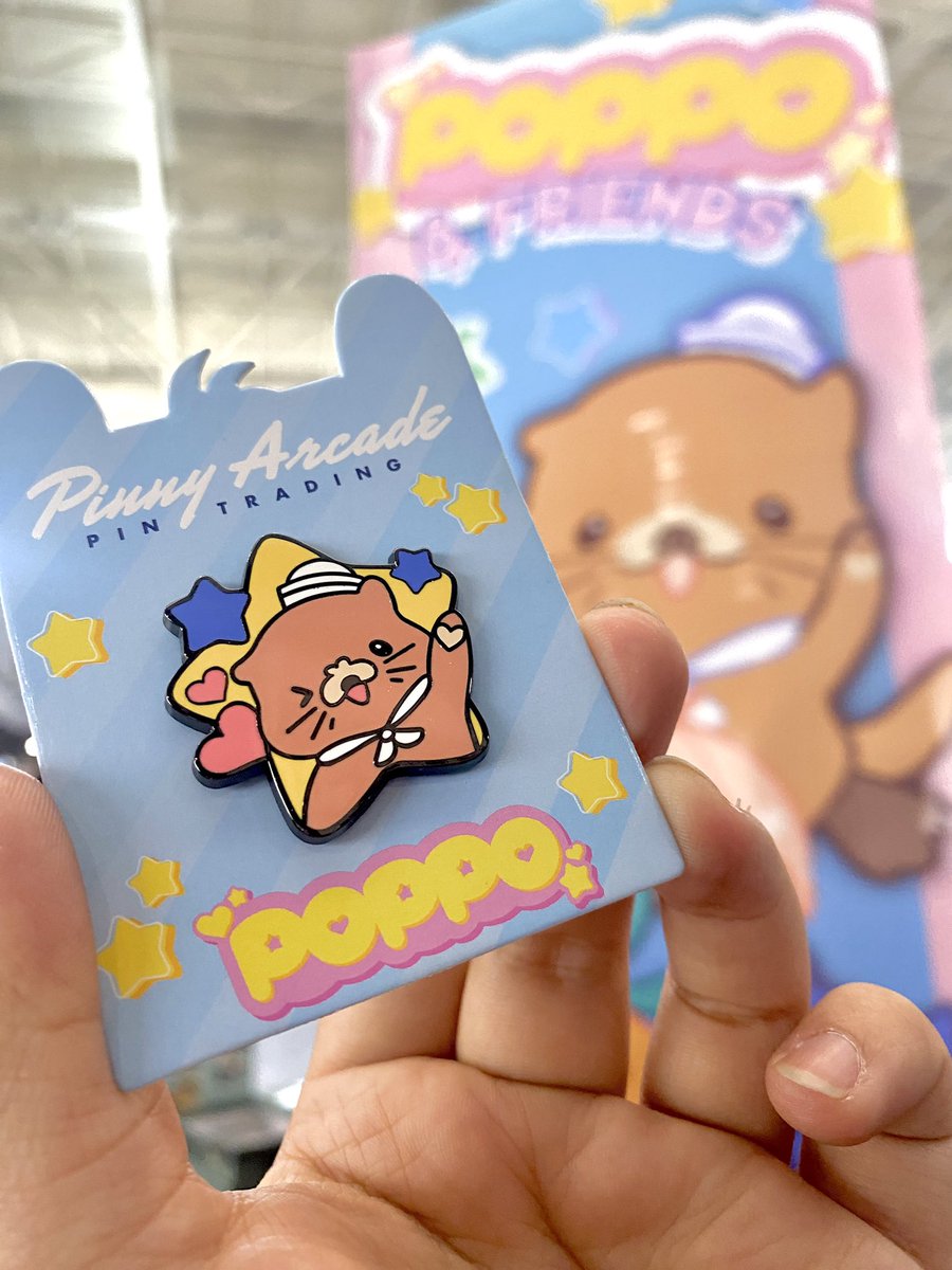 He’s here!! Pick up a brand new Poppo pin at #PAXEast for $15 or by winning a game of Poppo’s Perfect Playdate!! Find us at booth 12101 in the main hall! He’s so excited to meet you!! @pax @pinny_arcade