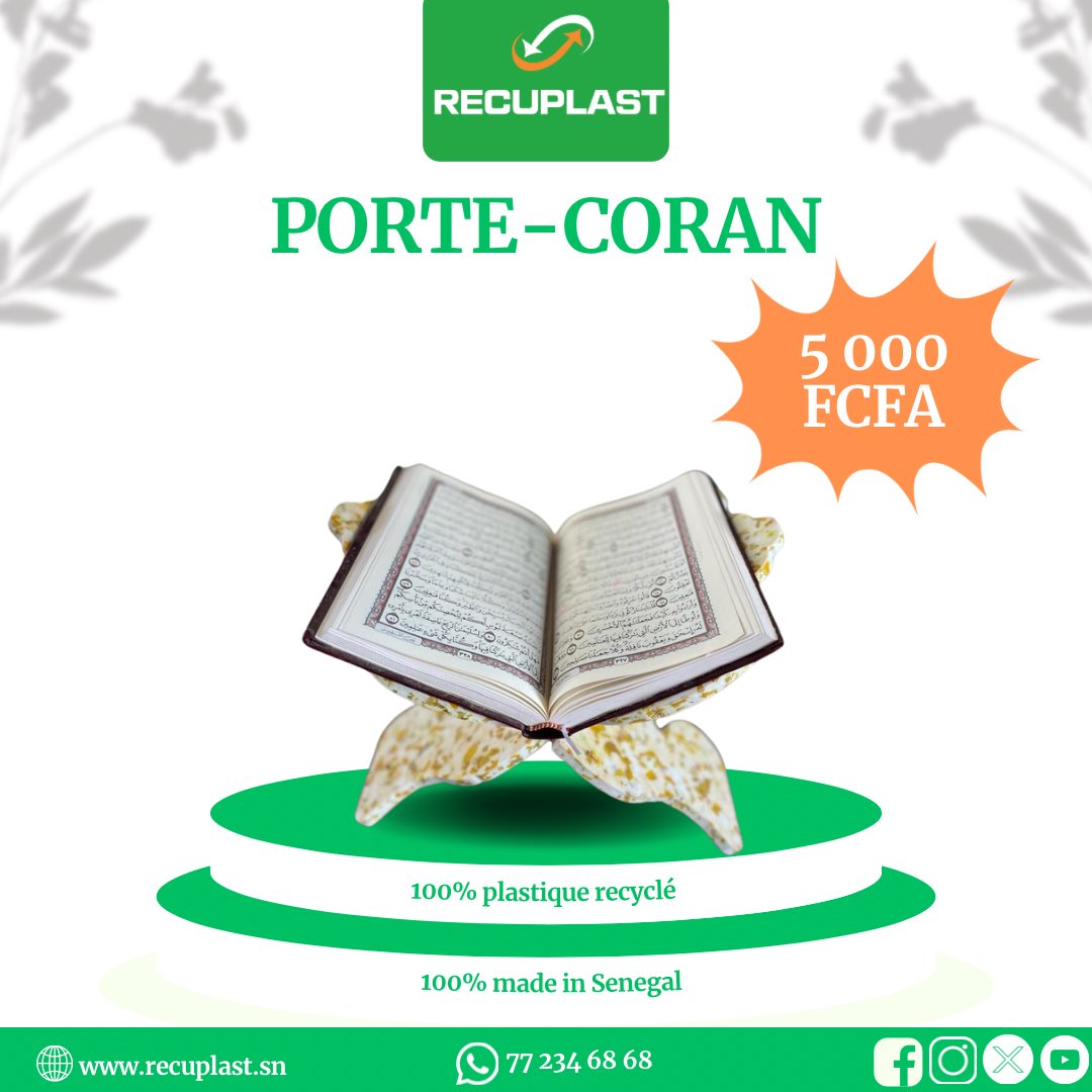 Recuplast1's tweet photo. Admirez nos porte-corans aux couleurs diverses et éclatantes.
Passez vite votre commande au: 77 234 68 68
#EnsemblePourLaPlanète #ecologie #ÉcoResponsable #plastique #senegal #économiecirculaire #ChangeonsEnsemble #climatechange #upcycling #planeteverte #innovations https://t.co/TBTawzIGy0