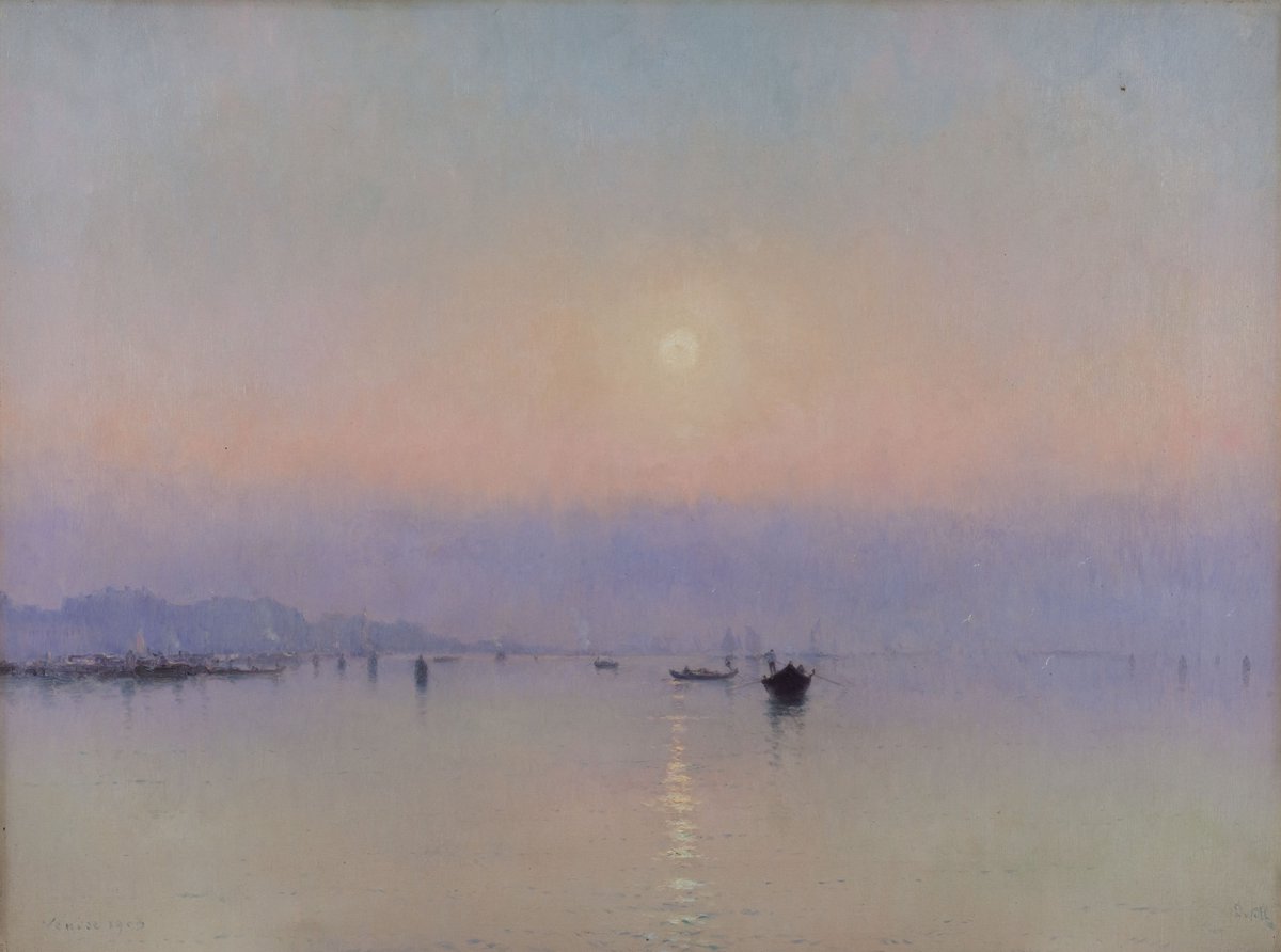 PetitPalais_'s tweet photo. ☁️ Brumes mauves, 1902 | Le #PetitPalais conserve ce tableau du peintre Iwill. https://t.co/ZTiiOTfcJn