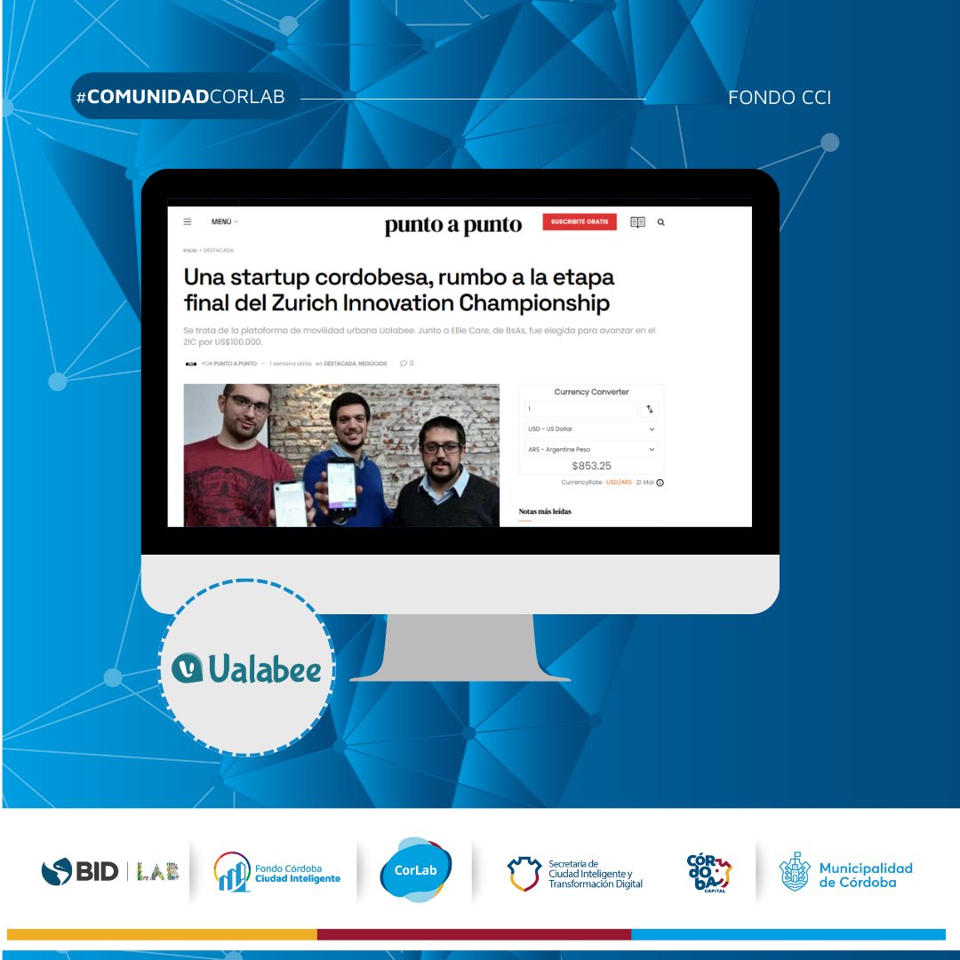 #FondoCCI
<a href="/ualabee_ar/">Ualabee Argentina</a>  rumbo a la final del Zurich Innovation Championship 2024. Ya ganaron la instancia nacional y ahora representarán a 🇦🇷 en el concurso global. ¡Felicitaciones!
Más en esta nota de <a href="/puntoapuntocba/">Punto a Punto</a> :  bit.ly/4ao02sW
 <a href="/Zurich/">Zurich Insurance</a>