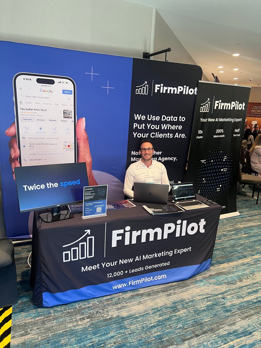 FirmPilot's tweet photo. From siblinghood to partnership: celebrating our journey as vendor and attorney! FirmPilot  and The Soffer Firm at the Florida Justice Association - John Romano Workhorse Seminar

#LawFirmMarketing #personalinjurylawyer #personalinjuryattorney #fja #johnromanoworkhorseseminar https://t.co/y8siBfVxN3