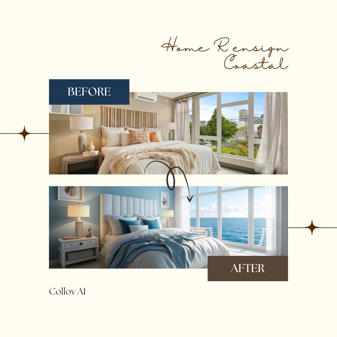 collov_ai's tweet photo. Summer is just around the corner and I am dreaming of the #coastalstyle #homedesigns made by #collov #aihomedesign #homedocer #realestateadvice