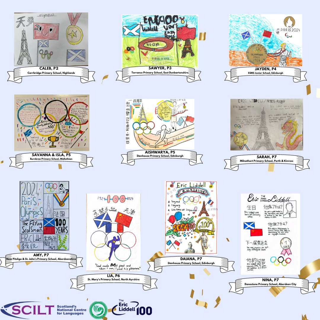🏅 CISS and @EricLiddell100 are delighted to share the results of the Eric Liddell poster competition! 🏴󠁧󠁢󠁳󠁣󠁴󠁿🇨🇳Thanks to all partaking primaries for your wonderful entries 🤗 Winners and honourable mentions: shorturl.at/mnoy7 #EricLiddell100 #LegacyCelebration #EL100