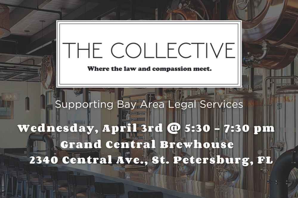 Have you RSVP'd yet? 🗓️ The FIRST St. Pete Collective is only 2 weeks away! Sip, socialize, and support access to justice with us on Wed. 4/3 at Grand Central Brewhouse 🍻 Details & registration below 👇 RSVP: bit.ly/43f8qZN Join The Collective: bit.ly/4amM62t
