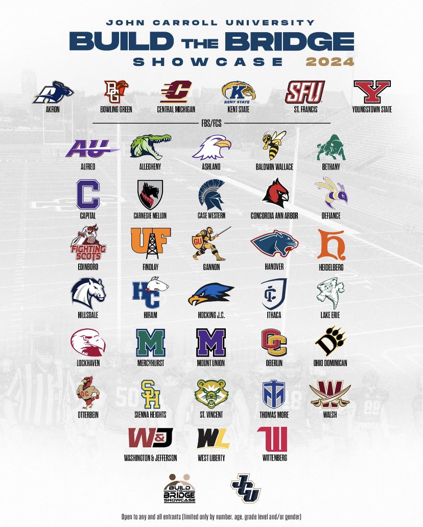 Kahari Hicks (@kahari_hicks) on Twitter photo Up to 39 schools for the <a href="/JCUFootball/">John Carroll Football</a> <a href="/BuildBridge2020/">Build the Bridge</a> Showcase. 6/3, 5PM at John Carroll. $20 hit the link to register allevents.in/shaker%20heigh… <a href="/MacStephens/">Mac Stephens</a> <a href="/CoachCreel/">Coach Creel</a> <a href="/egoldie80/">Emmett Golden</a> <a href="/FOX8FNTD/">FridayNightTouchdown</a> <a href="/NEOZoneHS/">NEO Zone HS Sports</a> <a href="/OHSAASports/">OHSAA Sports</a> <a href="/BrownsGiveBack/">BrownsGiveBack</a> <a href="/swaggie_lee_lee/">Hannah Lee</a> <a href="/mgoul/">Matt Goul</a> <a href="/Jeff_Behrman/">Jeff Behrman</a> Up to 39 schools for the <a href="/JCUFootball/">John Carroll Football</a> <a href="/BuildBridge2020/">Build the Bridge</a> Showcase. 6/3, 5PM at John Carroll. $20 hit the link to register allevents.in/shaker%20heigh… <a href="/MacStephens/">Mac Stephens</a> <a href="/CoachCreel/">Coach Creel</a> <a href="/egoldie80/">Emmett Golden</a> <a href="/FOX8FNTD/">FridayNightTouchdown</a> <a href="/NEOZoneHS/">NEO Zone HS Sports</a> <a href="/OHSAASports/">OHSAA Sports</a> <a href="/BrownsGiveBack/">BrownsGiveBack</a> <a href="/swaggie_lee_lee/">Hannah Lee</a> <a href="/mgoul/">Matt Goul</a> <a href="/Jeff_Behrman/">Jeff Behrman</a>