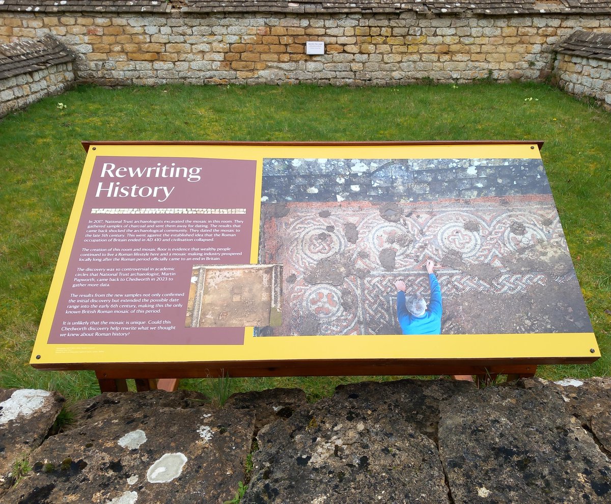 Rewriting History! Our new interpretation board to tell the story of Britain's only known 5 - 6th century mosaic arrived yesterday. #mosaics #RomanBritain #RomanEmpire