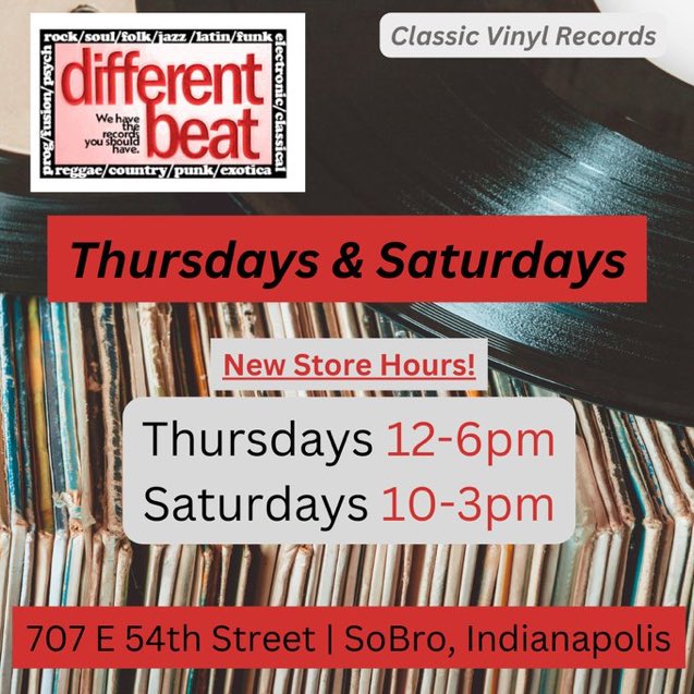 #Classicvinyl in the hear of SoBro. #DifferentBeatRecords “We have the records you should have.” 707 E. 54th Street, Indy.