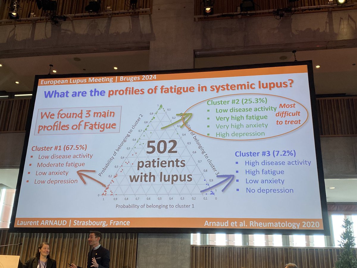 ⁉️ What can improve #fatigue in SLE patients? 

⁉️ What are the profiles of fatigue en SLE? 

 #Lupus2024