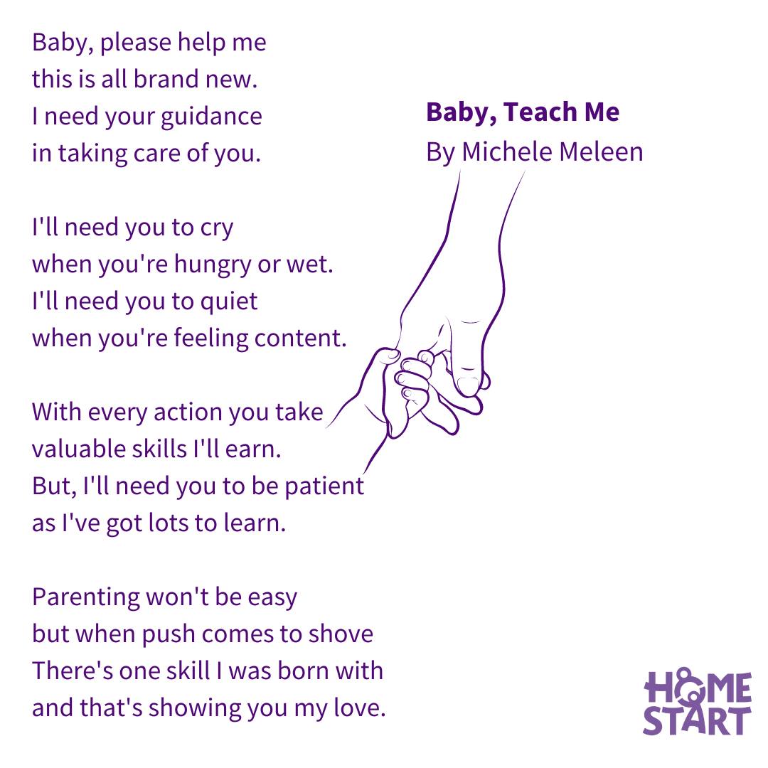 What do you think of this lovely poem about parenting that we found for #WorldPoetryDay? We like that it acknowledges that parenting won't be easy and that baby and parent/carer need to learn together. The final line about showing love is also spot on. #MicheleMeleen #Parenting