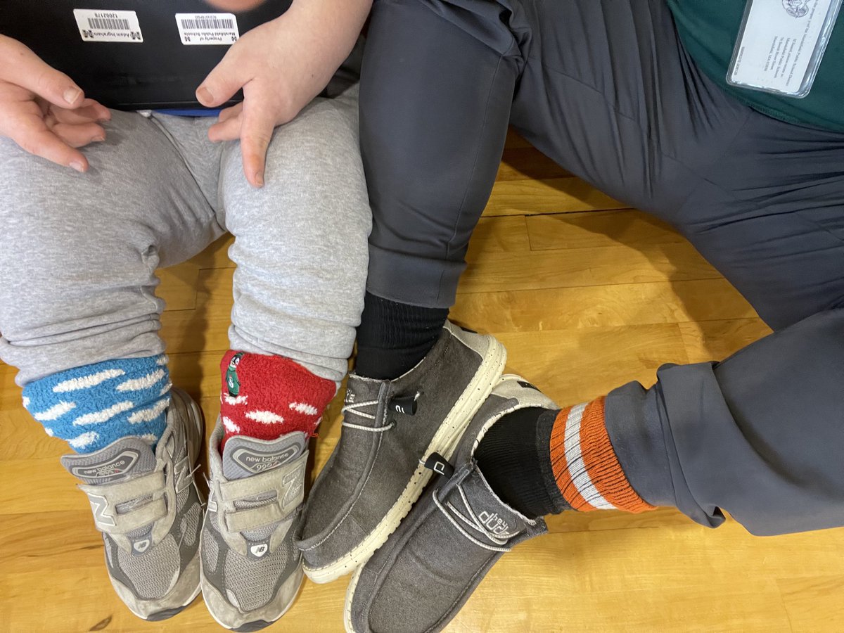 Adam &amp; I crazy socks for World Down Syndrome Day