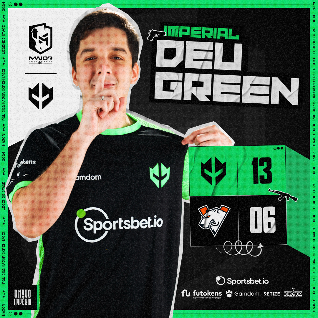 imperialesports's tweet photo. Vitóriaaaaaaa

Vencemos a primeira partida do dia, 13x06 em cima da @virtuspro na Inferno

1-0 no Major

Jogaremos ainda hoje com adversário e horário a se definir

Boraaaa 👊

#GoIMP #PGLMajor https://t.co/Nz8C0Bci6J