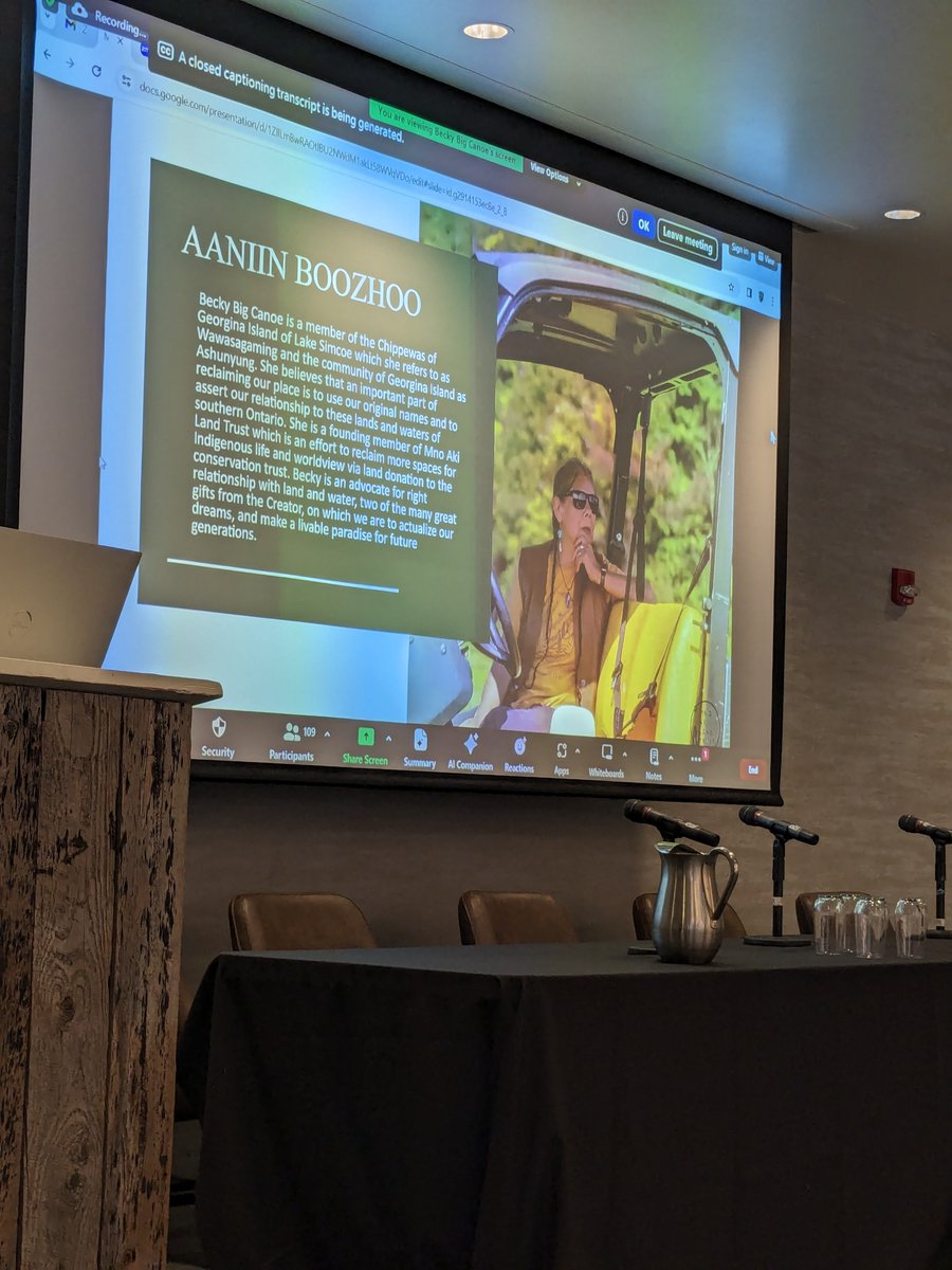 FarmlandMartin's tweet photo. Thank you Becky Big Canoe for sharing the story of Mno Aki Land Trust at the #2024FarmlandForum "Life is changing at a faster pace than we can assimilate to." "We cannot do this without access to land." 
#LandBackInAGoodWay
@ont https://t.co/Qja6dY4Lab