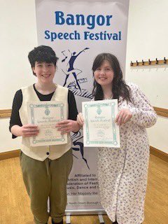 @Bangor_Academy Drama Club competitors enjoyed the applause and plaudits at Bangor Speech and Drama Festival. They have returned to school with The Georgena Green Cup (for the second year running), a Highly Commended, a third and a second place.