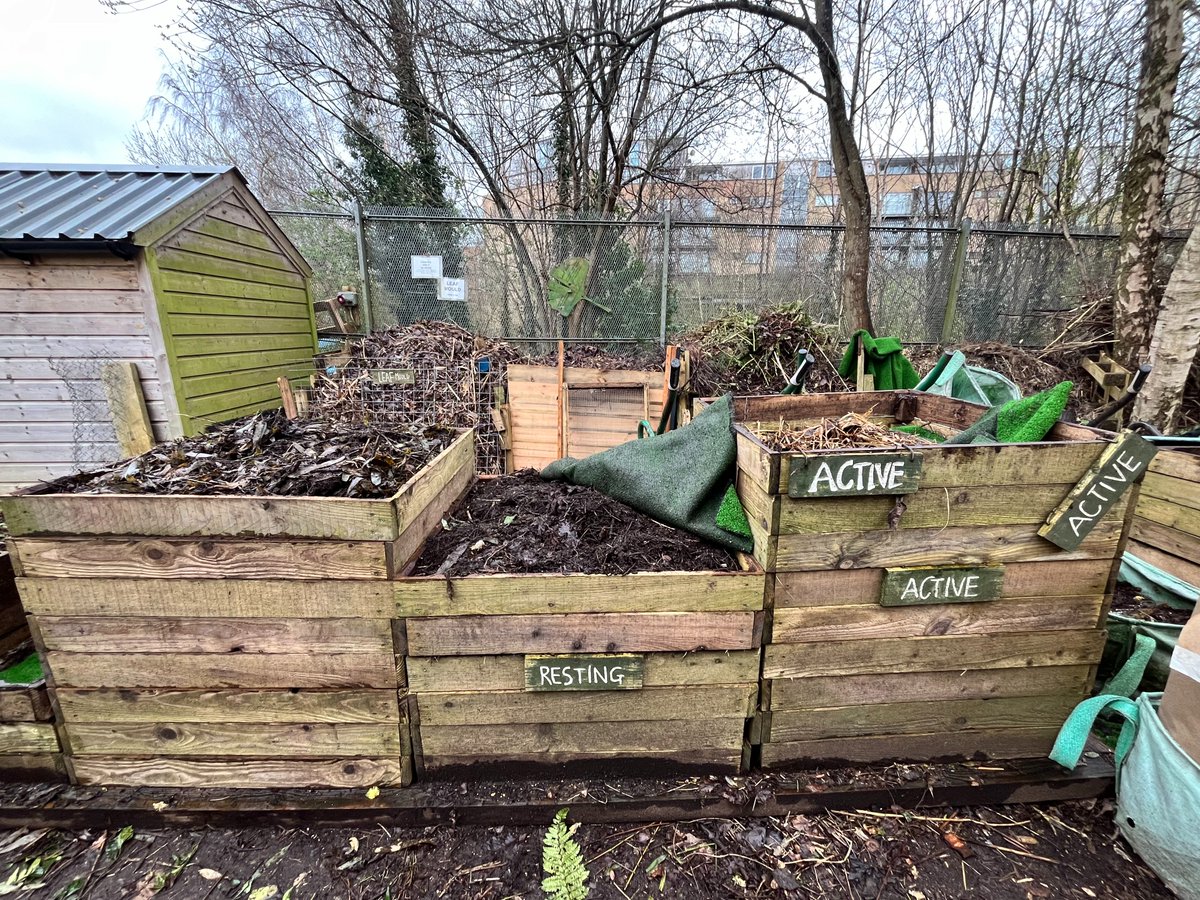 Our project team got a wee tour of The Hidden Gardens - what a community treasure this place is! And check out their amazing compost system. Who else wants one of these set-ups at home? #Govanhill #Composting