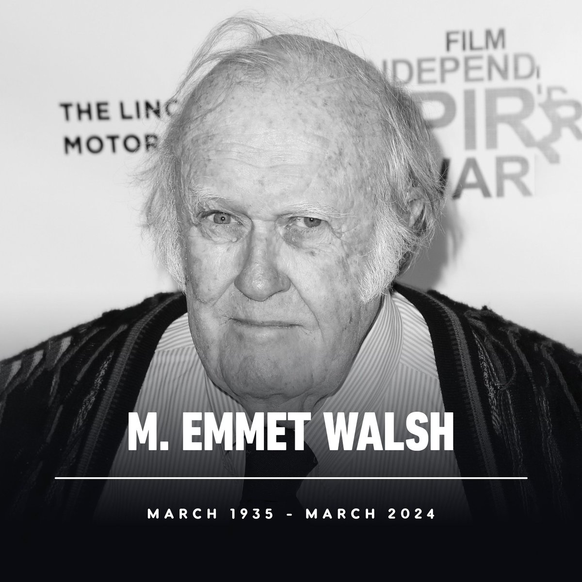 IGN's tweet image. Veteran actor M. Emmet Walsh of Blade Runner, Knives Out, and more, has died at 88.