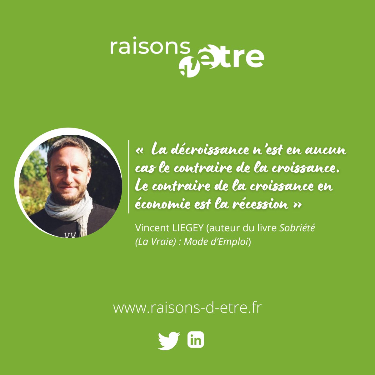👥💬| #Entretien avec <a href="/VinczeDegrowth/">Vincent Liegey</a>, ingénieur, chercheur interdisciplinaire, essayiste et conférencier autour de la Décroissance.

🔹Il défend la décroissance pour une existence durable, questionnant notre perpétuelle quête de croissance.

À lire 👉 bit.ly/4anOE0l