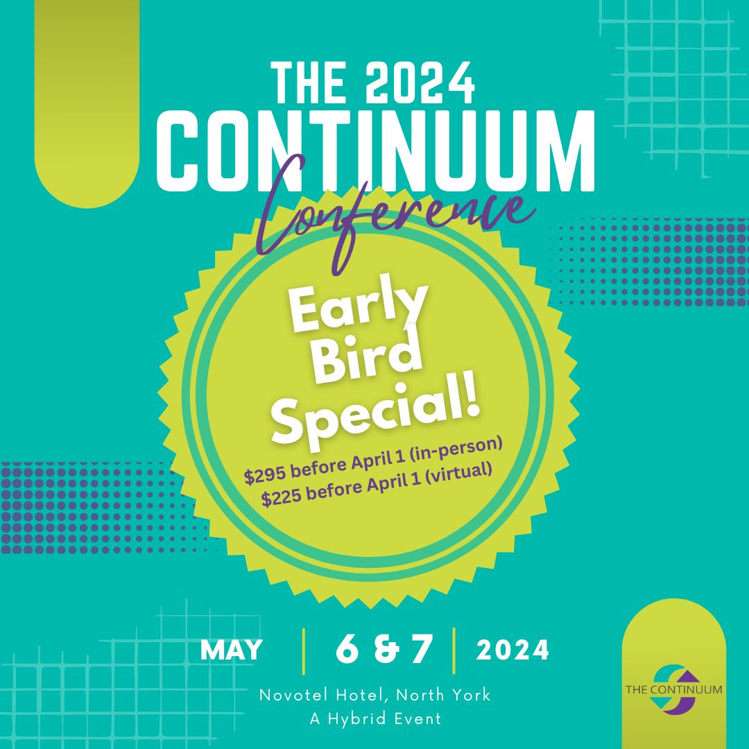 Time is running out! Early bird tickets will only be available until April 1st. Register now to ensure you receive the discounted rate at: buff.ly/3Vv8dj4 

#ContinuumConference #CC_2024 #HybridConference #Prevention #Advocacy #Education
