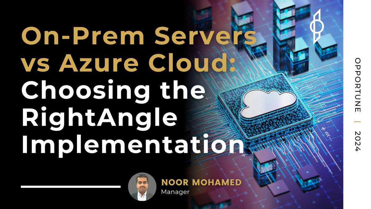 Need help to choose between on-prem servers and @Azure Cloud for @IONCommodities RightAngle implementations? Noor Mohamed discusses the advantages, challenges, and key considerations. bit.ly/48WENh0 #IT #Infrastructure #DigitalTransformation