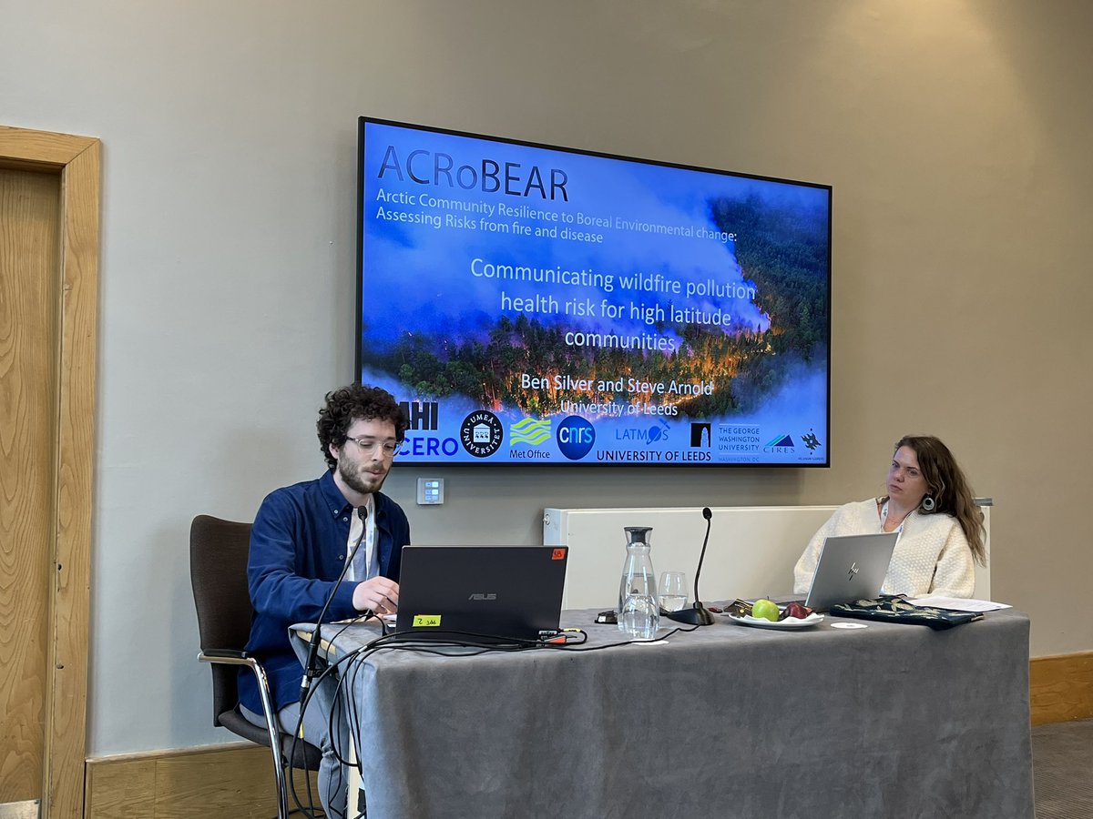 Ben Silver outlines our @ACRoBEARArctic work on #Arctic #Wildfire health impact assessment, and discusses challenges and ideas for communication of health risks with high latitude communities.