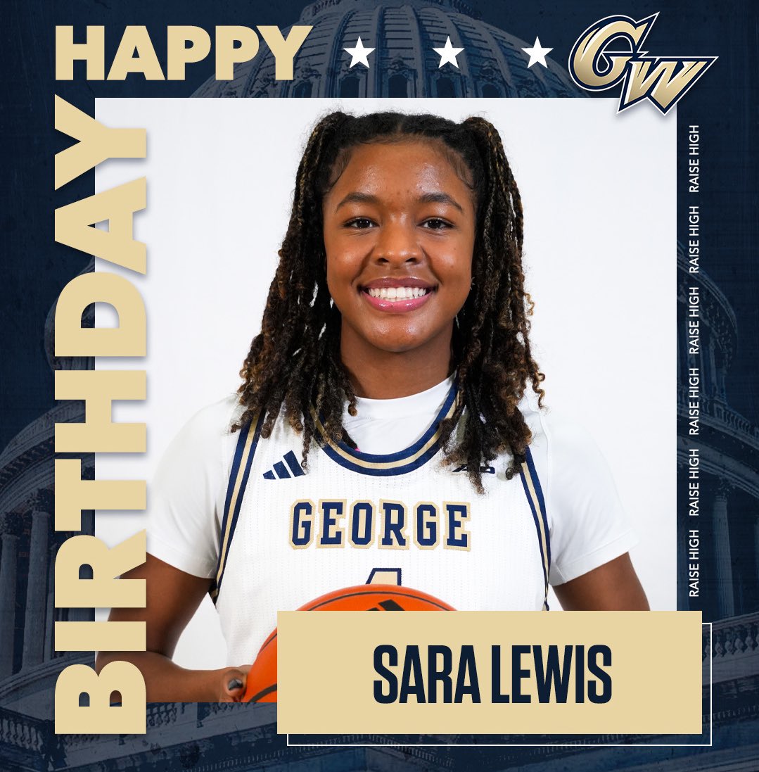 Wishing a happy birthday to first-year guard Sara Lewis! 🎂🎉 #RaiseHigh