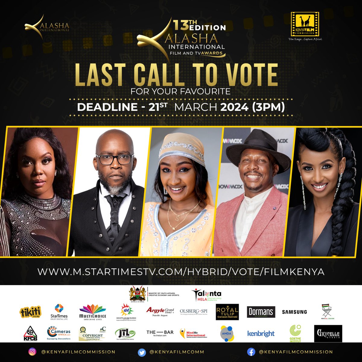 The awards cover various categories, including film, television, animation, and documentaries. KalashaInternationalFilm andTvAwards
Film in Kenya
#KalashaAwards2024