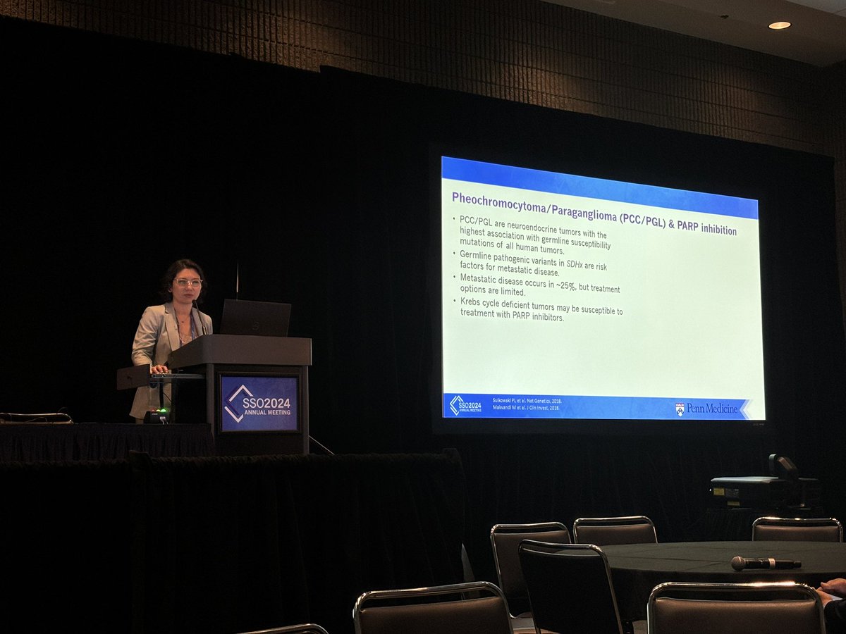 Very interesting presentation by Dr. Heather Wachtel on a novel PARP-1 PET/CT for Pheochromoytoma and Paraganglioma.Exciting findings!  Moderated by @DrNancyPerrier  and @GeetaLalMD. 
@TheEndoSociety  @NANETS1 @EmorySurgery 
@TheAAES @SocSurgOnc  #SSO2024