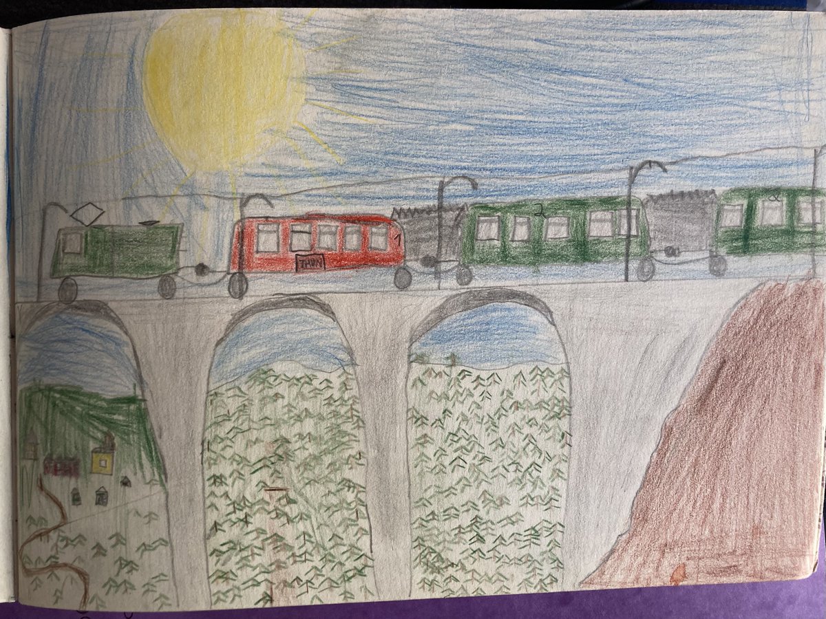 Here is a drawing of a train to remind you that on 13.4. we perform at Entgleisungen Biesenthal, (in a railway station, of course).
